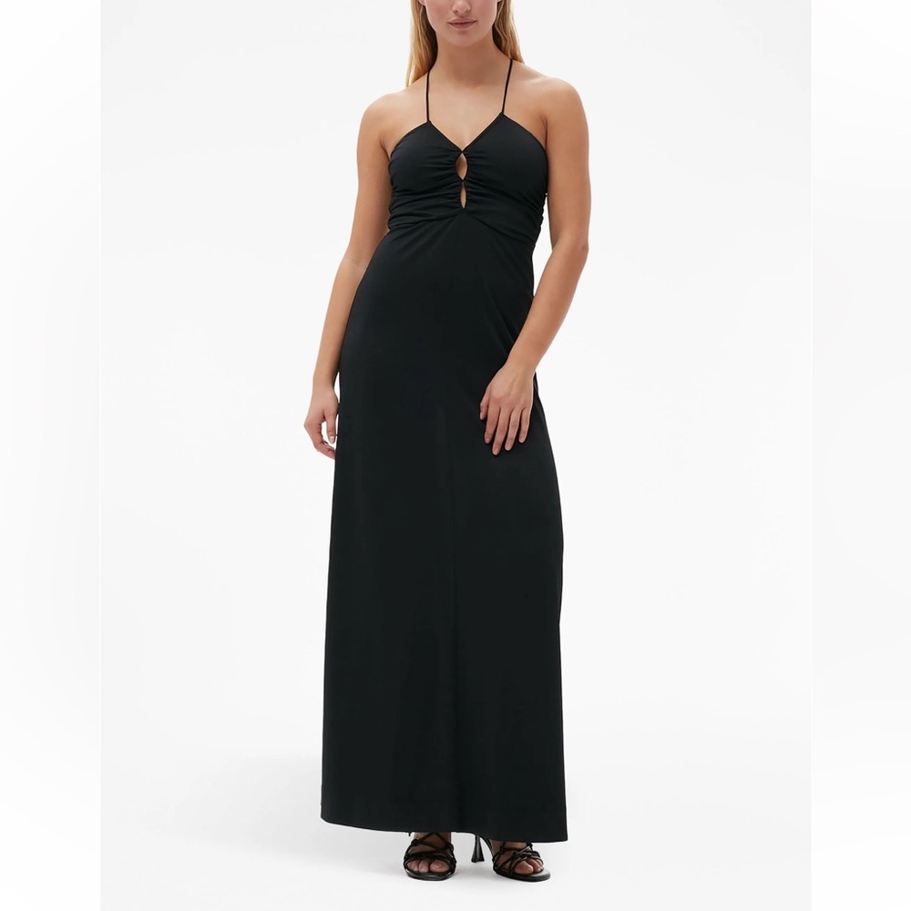 NWT Ganni Black Maxi Dress
